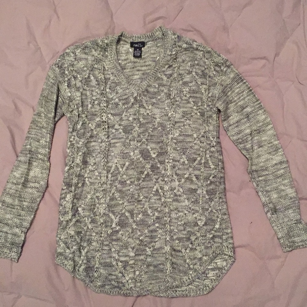Rue 21 sweater, 78% acrylic 22% cotton
